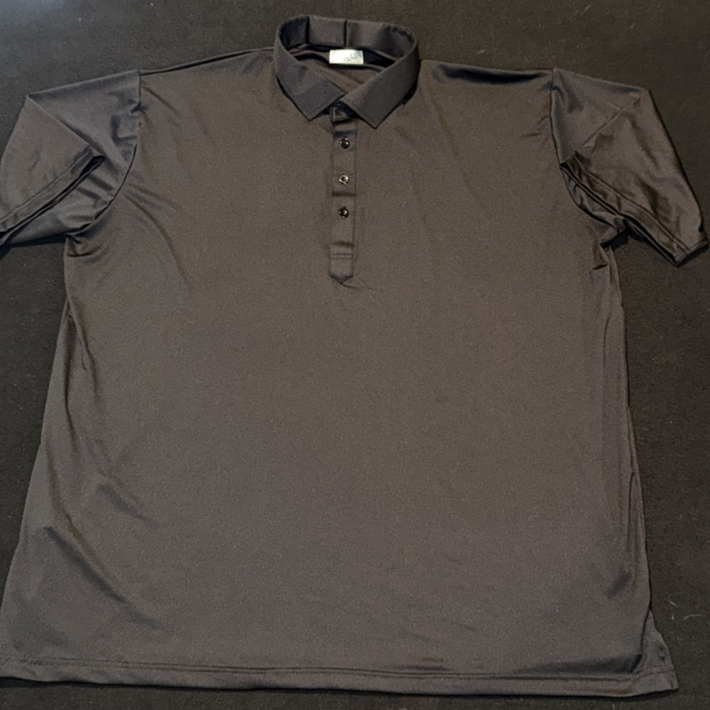 Collars‎ & Co Black Short Sleeve Lightweight Three Button Mens 3XL